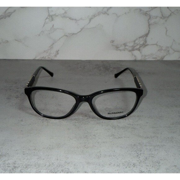 BURBERRY BE 2172 3001 Black Round Eyeglasses 52mm - Picture 1 of 10
